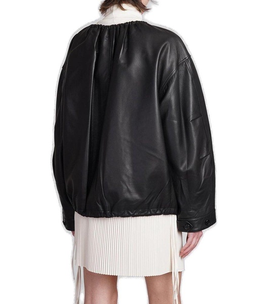 Helmut Lang Drawstring-Neck Drop Shoulder Jacket