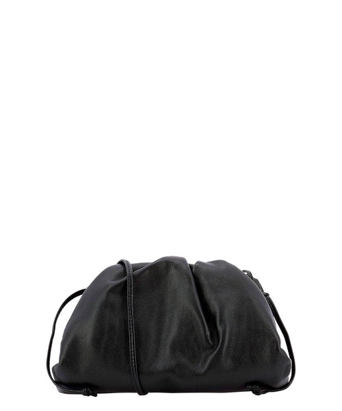 Black Mini Pouch Leather Clutch Bag