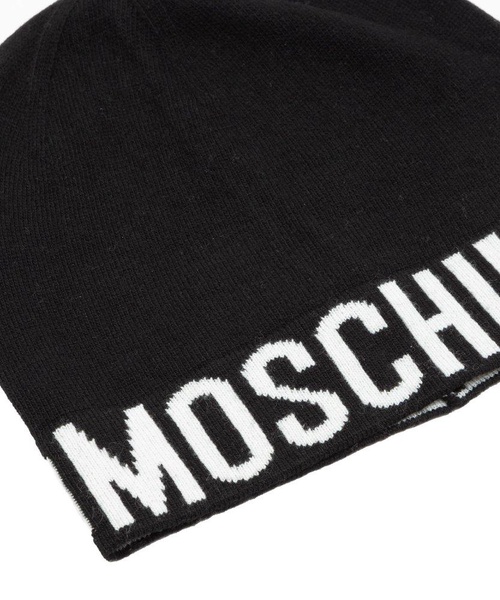 Moschino Logo Intarsia Knitted Beanie