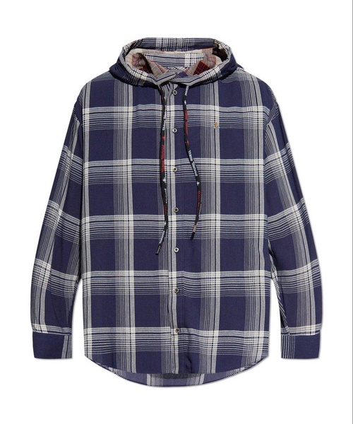 Vivienne Westwood Checked Drawstring Hooded Shirt