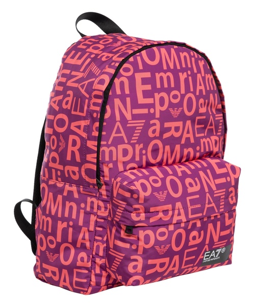 Logo Pattern Multicolour Zip Backpack