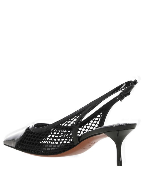 Coeur 55 patent leather slingback pumps 