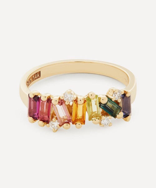 Gold Fireworks Multi-Stone Ring