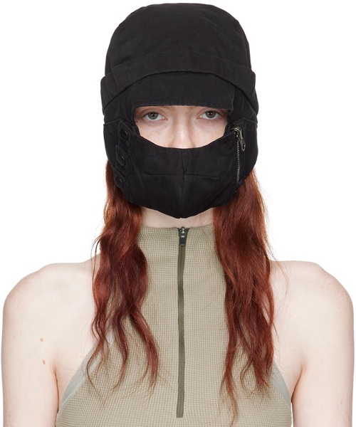 Black Mask Flap Hat