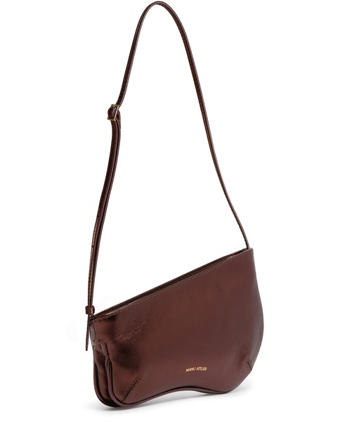 Mini curved shoulder bag