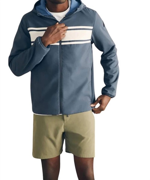 shorelite surf stripe jacket in blue nights