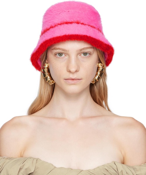 Pink Le Papier 'Le Bob Neve' Bucket Hat