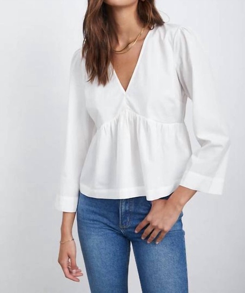 noella blouse in white