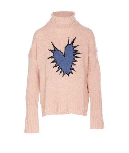 Zadig & Voltaire Alma Spiked Heart Jumper