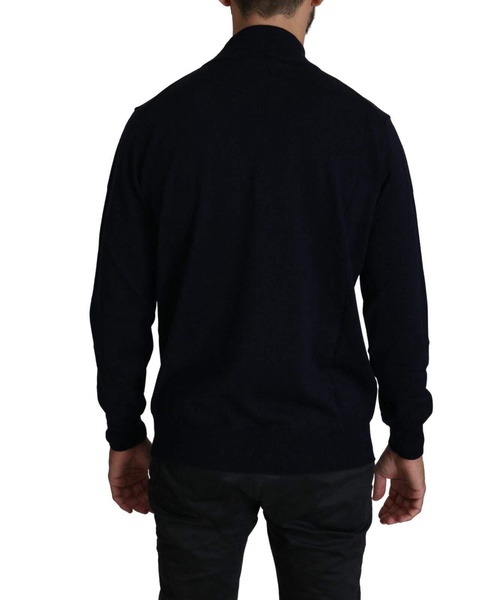 MILA SCHÖN Dark Blue Crewneck Pullover 100% Wool Sweater