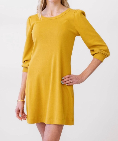 sinclair dress in dark turmeric