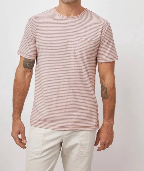 valencia shirt in rose indigo stripe