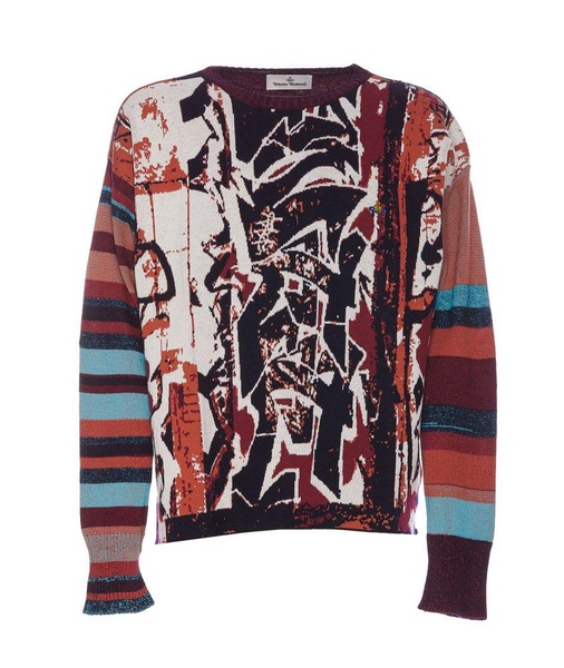 Vivienne Westwood Graffiti Pattern Knit Jumper