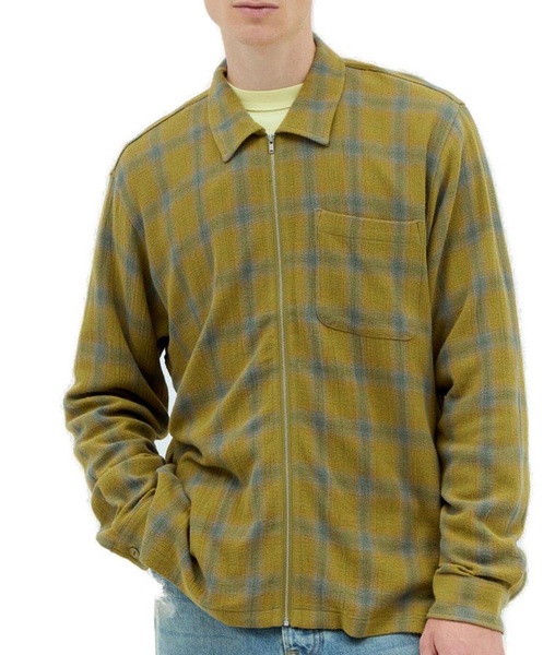 Stüssy Twisted Yarn Plaid Zip Shirt