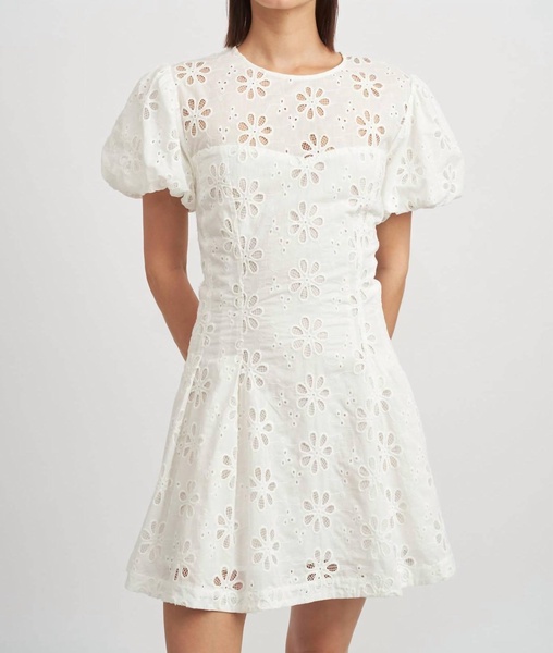 adina mini dress in off white