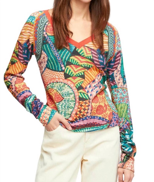 montreux pullover sweater in multi