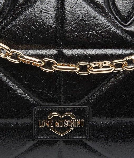 Love Moschino Logo-Lettering Quilted Top Handle Bag