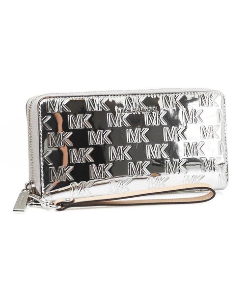 Michael Kors Logo Embossed Zipped Wallet