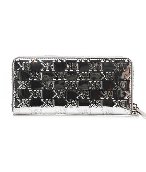 Michael Kors Logo Embossed Zipped Wallet