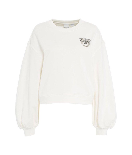 Pinko Love Birds Embroidered Boxy Sweatshirt