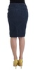 Cavalli Women Dark  Corduroy Pencil Skirt