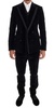 Dolce & Gabbana  Black Velvet Slim Double Breasted Suit