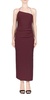 andy asymmetric midi dress in plum