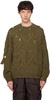 Khaki Fisherman Button Sweater