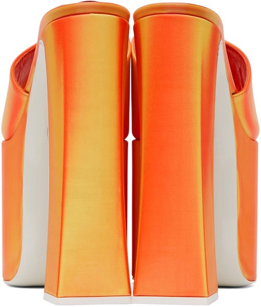 Orange Holographics Heeled Sandals