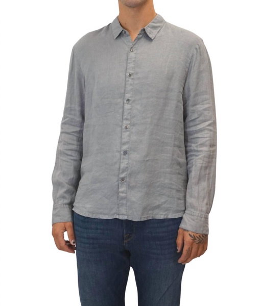 classic linen shirt in breeze pigment