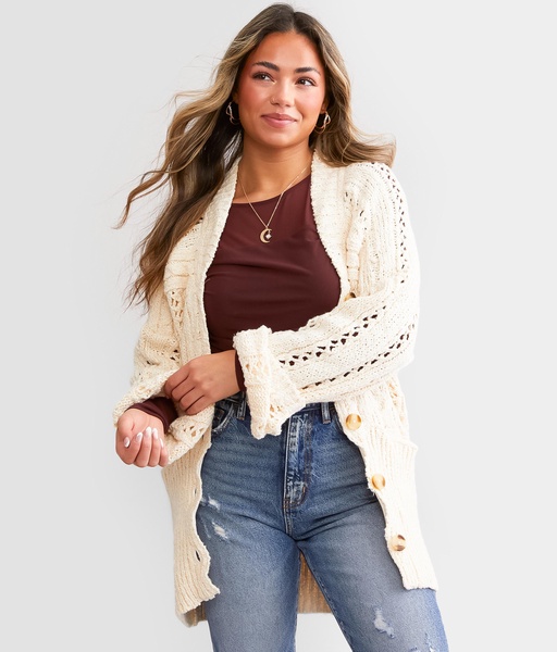 Cable Cardigan Sweater