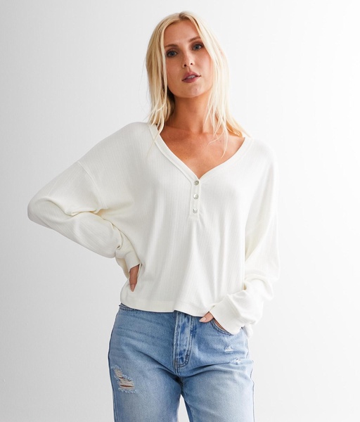 Ginger Pointelle Henley