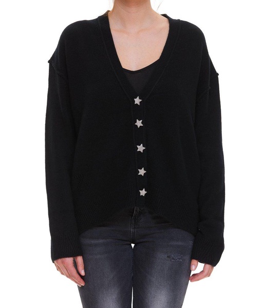 Zadig & Voltaire Star Button V-Neck Cardigan