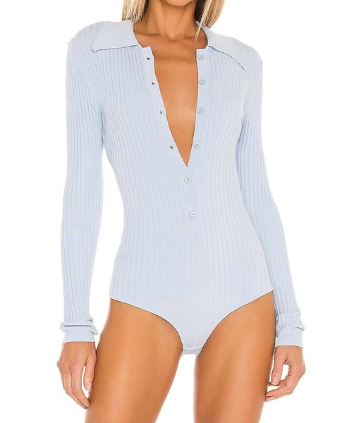 cyndie knit bodysuit in arctic