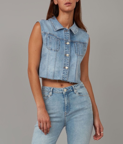 women's gabbie-sbs cropped denim vest