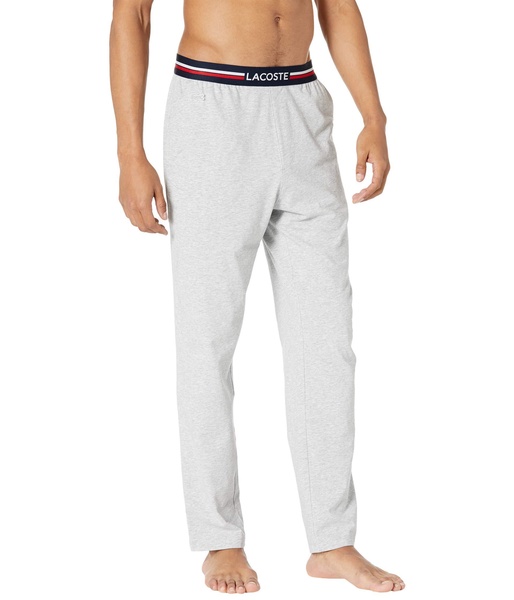 Lacoste Men's Jersey Multicolor Waistband Pajama Pants