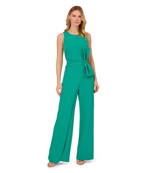 Adrianna Papell Womens Wide Leg Bow Detail JumpsuitJumpsuit