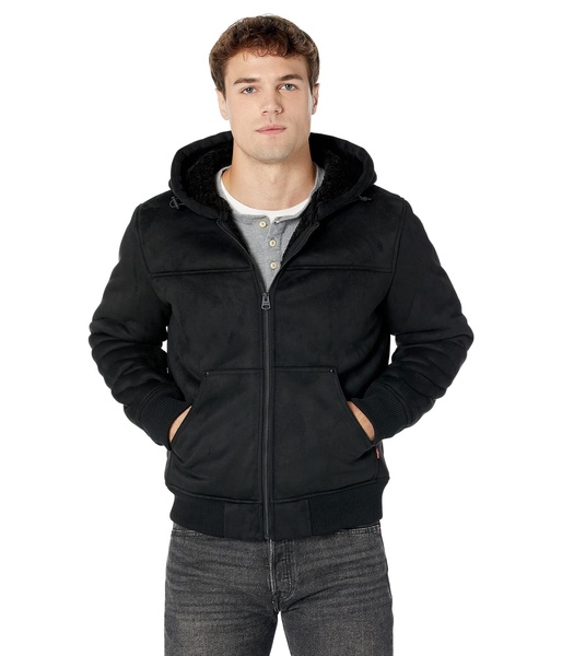 Levi's Men's Faux Shearling Hoody Bomber Jacket