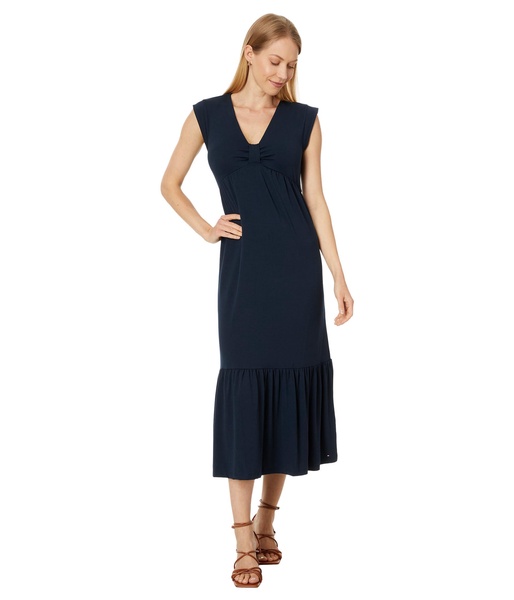 Solid Tiered Midi Dress