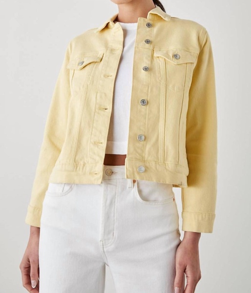 mulholland jacket in lemon drop