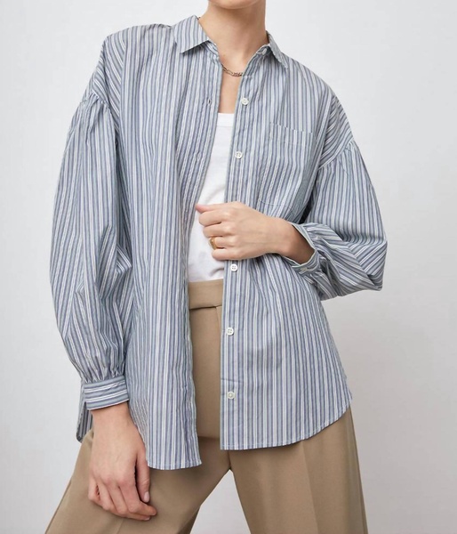 janae shirt in bank stripe