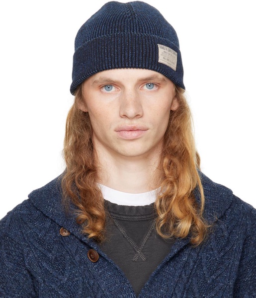 Indigo Cotton Watch Beanie