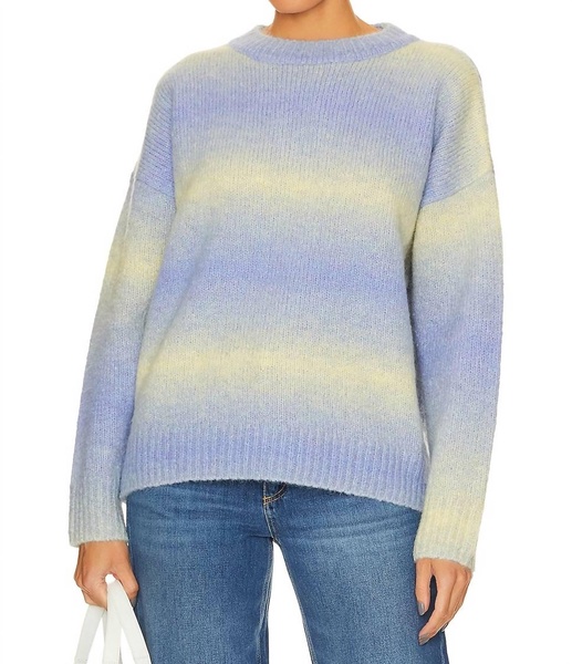 holly crew sweater in purple multi