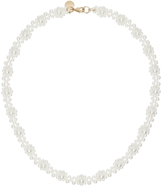 White Classic Daisy Chain Necklace