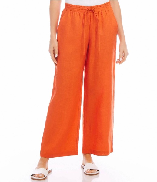 drawstring pants in orange