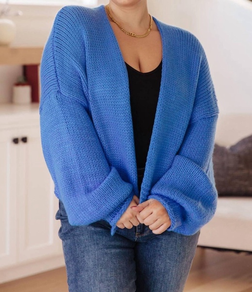 best regards cardigan in blue