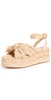 Gaby Pleated Bow Bow Braided Espadrilles