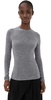 Feather Weight Ribbed Crew Neck Pullover