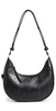 T Monogram Debossed Crescent Bag