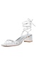 Serafina Laminated Nappa Leather Silver Sandals